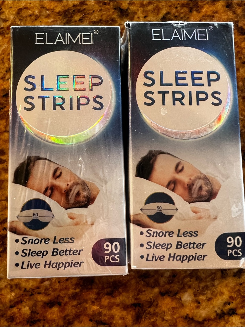Elaimei Sleep Strips for Men — 180 PCS, White